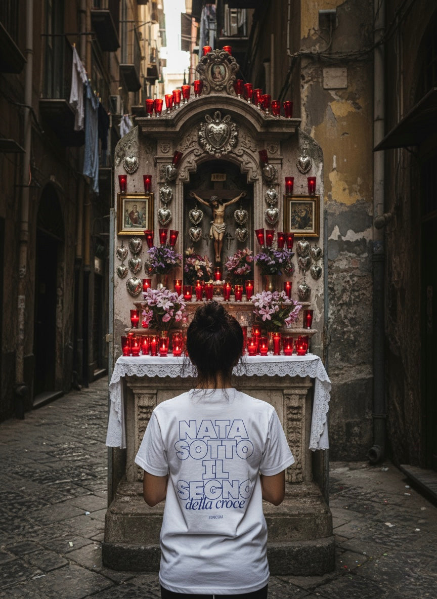 T-shirt - Nata sotto il segno della croce