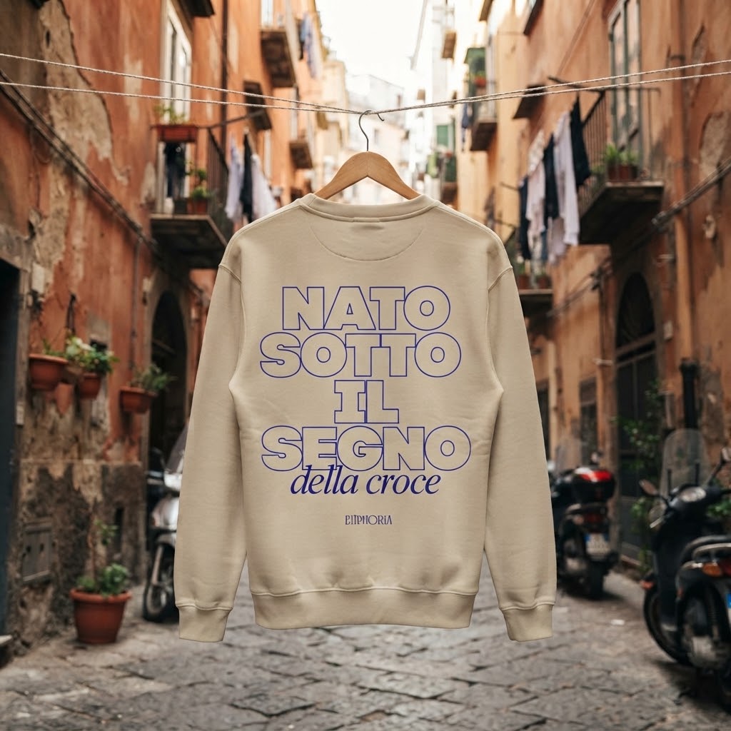 Felpa - Nato sotto il segno della croce