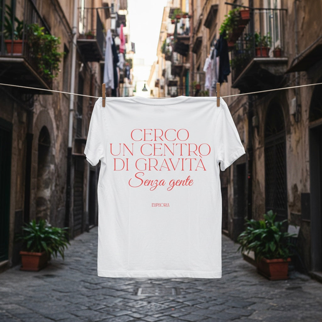 T-shirt - Cerco un centro di gravità senza gente