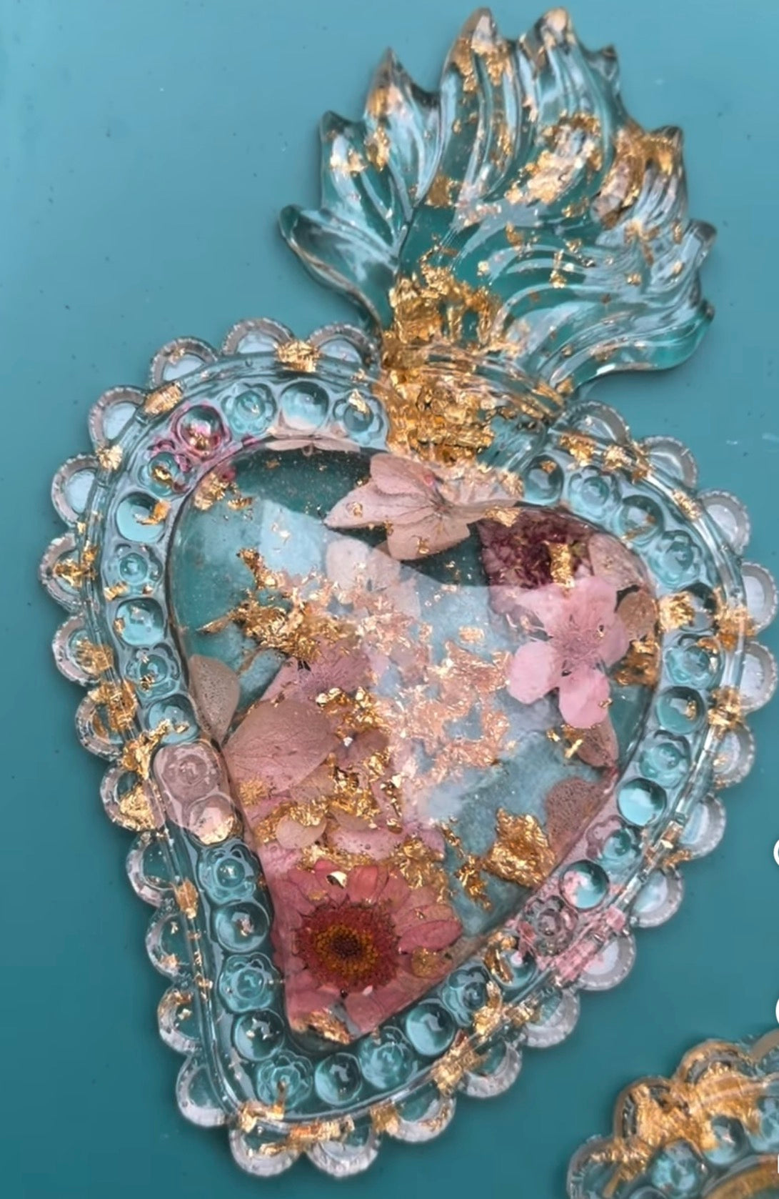 Ex voto grande - resina e fiori
